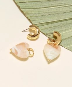 Mignonne Gavigan Heart Drop Hoop Earrings Gold WHAT'S HOT 9 Mignonne Gavigan Heart Drop Hoop Earrings Gold WHAT'S HOT