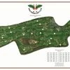 Vintage Golf Course Maps Father's Day Hollywood Golf Club