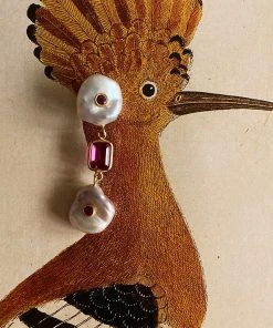 Couplet ACCESSORIES Les Perles Gem Drop Earrings