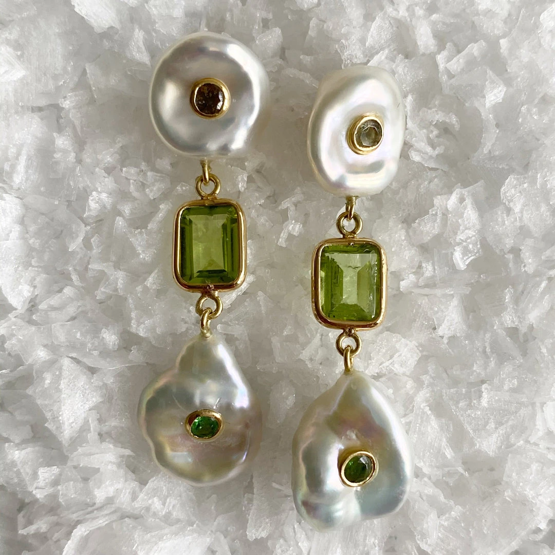 Couplet Les Perles Gem Drop Earrings ACCESSORIES 4 Couplet Les Perles Gem Drop Earrings ACCESSORIES