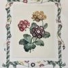Missy Norton Primrose Trio Antique Print With Hand-painted Roping And Floral Fabric Border
