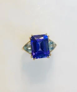 Couplet One-of-a-Kind Tanzanite And Aquamarine Ring ACCESSORIES
