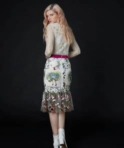 SKYLENCE QiaoChu Embroidered Midi Skirt WHAT'S HOT 10 SKYLENCE QiaoChu Embroidered Midi Skirt WHAT'S HOT