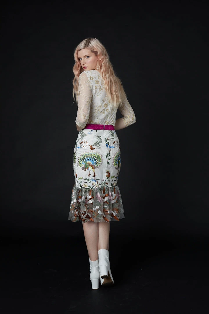 SKYLENCE QiaoChu Embroidered Midi Skirt WHAT'S HOT 6 SKYLENCE QiaoChu Embroidered Midi Skirt WHAT'S HOT
