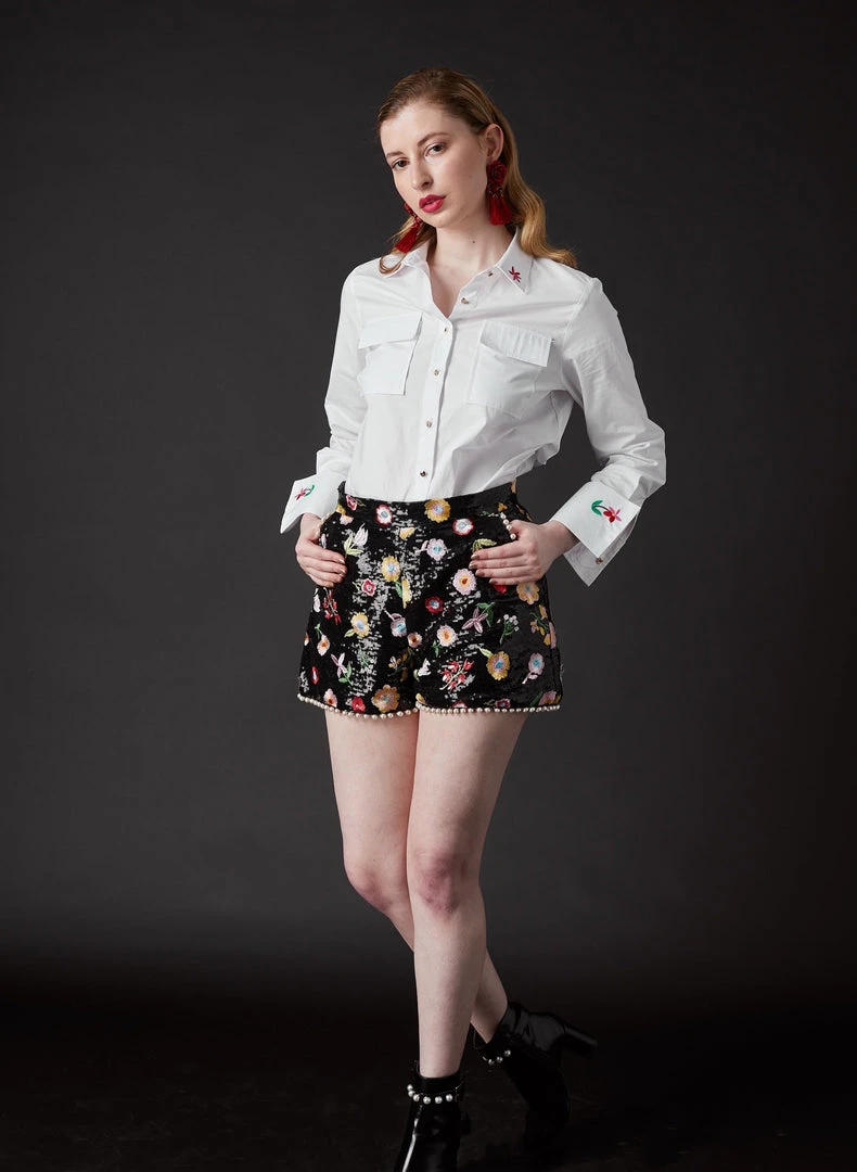 SKYLENCE WHAT'S HOT Derling Embroidered Shorts 4 SKYLENCE WHAT'S HOT Derling Embroidered Shorts