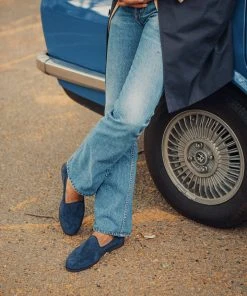 Del Toro WHAT'S HOT Men's Navy Suede Napoli Slipper