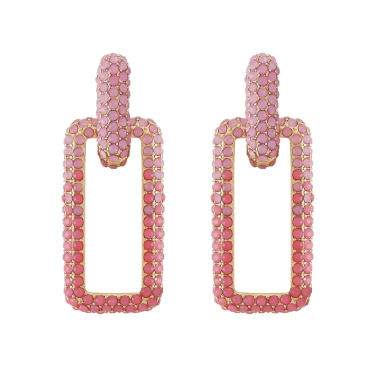 QuayL Chain Link Hoops - Pink Ombré ACCESSORIES 3 QuayL Chain Link Hoops - Pink Ombré ACCESSORIES