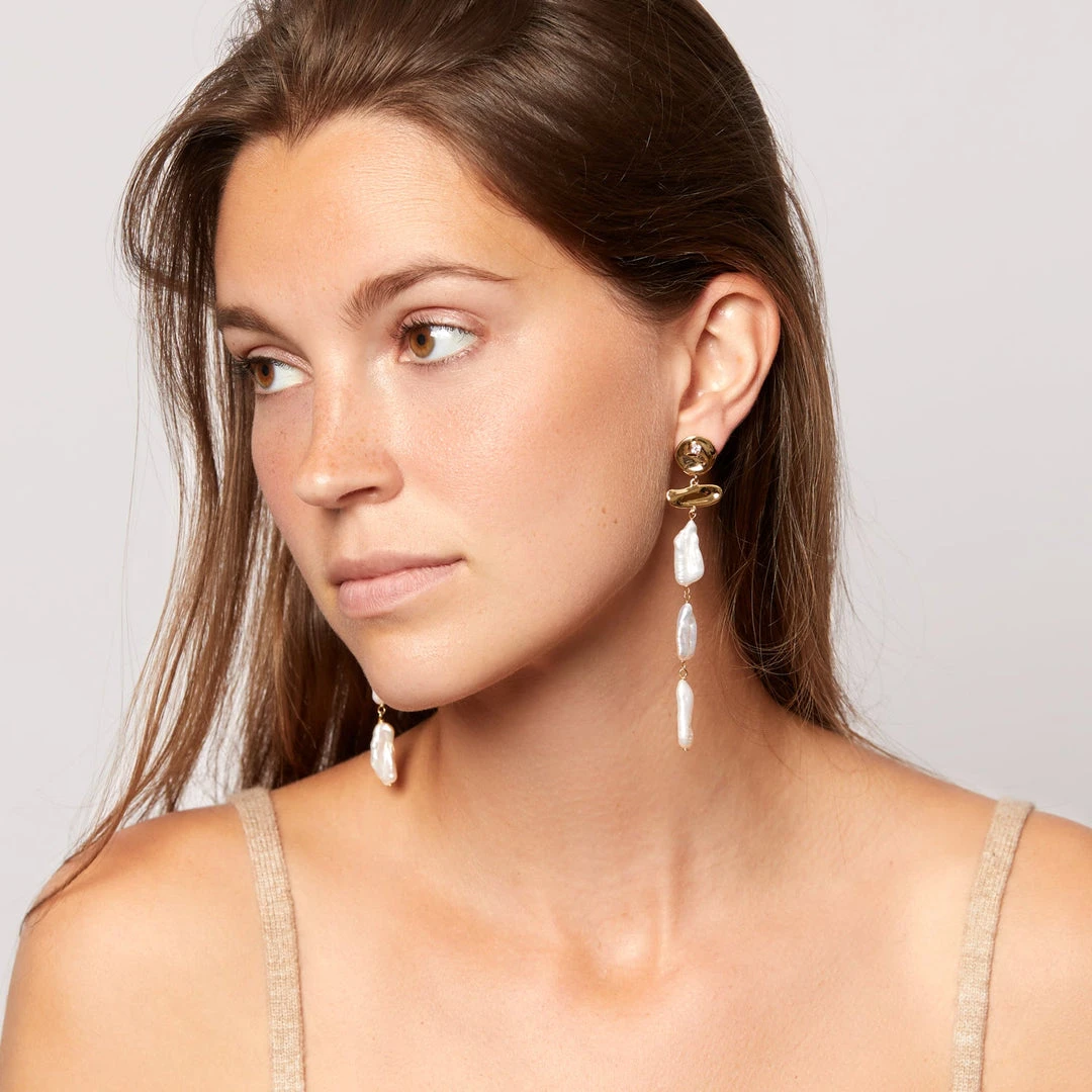 Mignonne Gavigan WHAT'S HOT Irina Pearl Earrings White Gold 4 Mignonne Gavigan WHAT'S HOT Irina Pearl Earrings White Gold