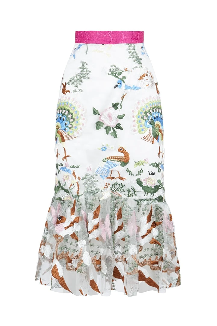 SKYLENCE QiaoChu Embroidered Midi Skirt WHAT'S HOT 3 SKYLENCE QiaoChu Embroidered Midi Skirt WHAT'S HOT