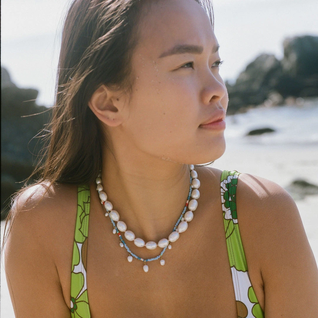 Mignonne Gavigan Maj Pearl Necklace Pink White WHAT'S HOT 5 Mignonne Gavigan Maj Pearl Necklace Pink White WHAT'S HOT