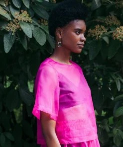 Jasmine Chong Lin Silk Organza Tee Tops