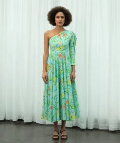 Sruti Dalmia Calling All Colors One-Shoulder Maxi Dress