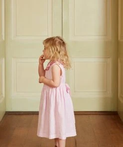 Seraphina THE LITTLE SCALLOP NECK DRESS | Rose Pink Chambray WHAT'S HOT