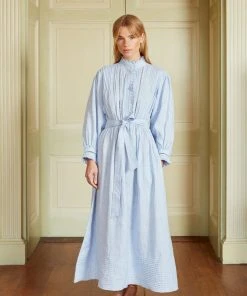 Seraphina WHAT'S HOT THE LADDER LACE DRESS | Sea Blue Chambray
