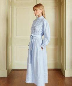 Seraphina WHAT'S HOT THE LADDER LACE DRESS | Sea Blue Chambray