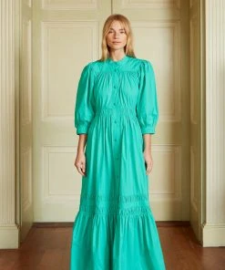 Seraphina WHAT'S HOT THE RUCHE MIDI DRESS | Emerald