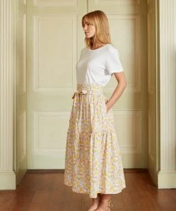 Seraphina THE TIE WAIST SKIRT | Sunshine Florals WHAT'S HOT