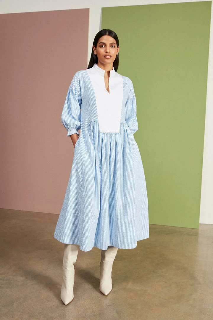 Seraphina THE MIDI SMOCKED COLLAR DRESS | 3 Seraphina THE MIDI SMOCKED COLLAR DRESS |