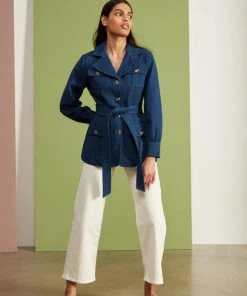 Seraphina DENIM PATCH POCKET JACKET |