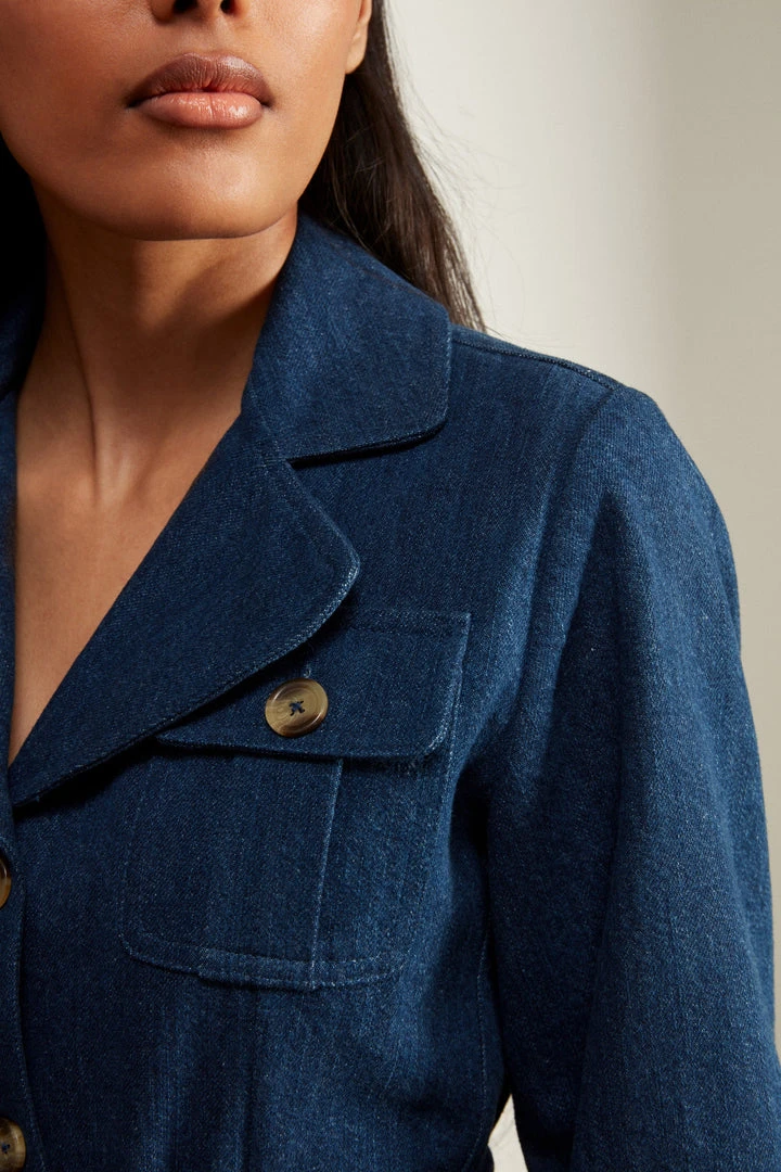 Seraphina DENIM PATCH POCKET JACKET | 7 Seraphina DENIM PATCH POCKET JACKET |