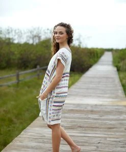 The Coast Brand Kapalua Dress - Bubblegum/Burnt Red/Neon Yellow/Navy/Purple