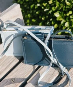 Neely & Chloe WHAT'S HOT No. 60 Double Zip Shoulder Goat Embossed