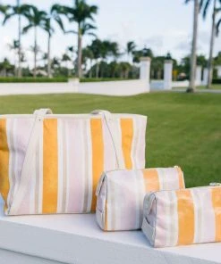 Neely & Chloe Ariel Okin X N&C Medium Coated Canvas Pouch Striped ACCESSORIES 13 Neely & Chloe Ariel Okin X N&C Medium Coated Canvas Pouch Striped ACCESSORIES