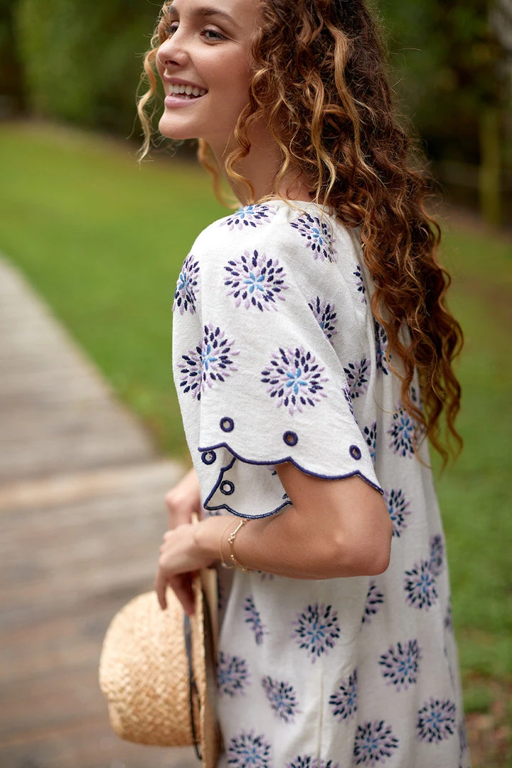 The Coast Brand Lahaina Dress - Light Purple/Navy/Blue 5 The Coast Brand Lahaina Dress - Light Purple/Navy/Blue