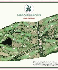 Vintage Golf Course Maps Laurel Valley Father's Day