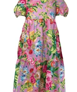 Casey Marks Madeline Dress In Lavender Chintz