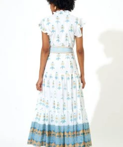 OLIPHANT Ruffle Collar Button Maxi