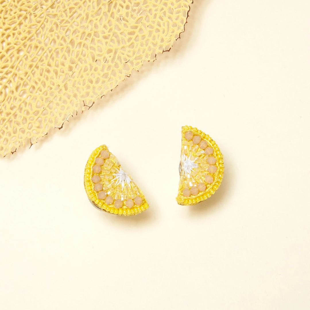 Mignonne Gavigan Lemon Stud Earrings Yellow 3 Mignonne Gavigan Lemon Stud Earrings Yellow