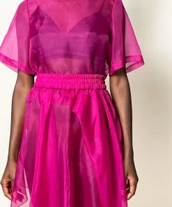 Jasmine Chong Lin Silk Organza Tee Tops