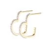 Sophie Lis Love Heart Diamond Hoops ACCESSORIES