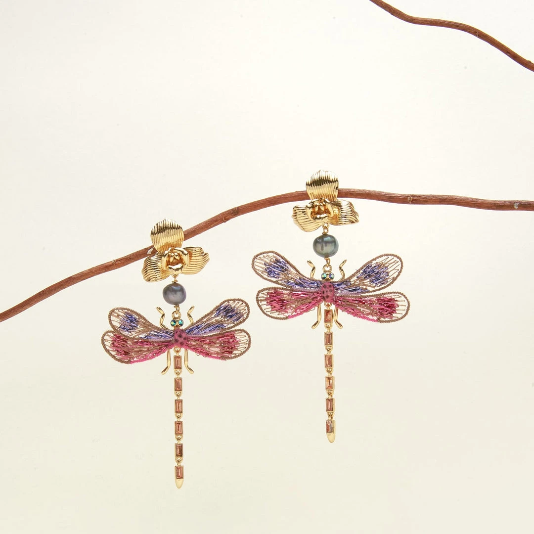 Mignonne Gavigan Lux Dragonfly Earrings Pink WHAT'S HOT 5 Mignonne Gavigan Lux Dragonfly Earrings Pink WHAT'S HOT