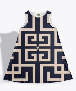 MME.Mink Mme. Mink BUCKHEAD SCARF DRESS - NAVY