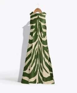 MME.Mink MME. 'ZEBRA' Garden Dress - ENVY GREEN