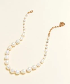 Mignonne Gavigan Maj Pearl Necklace Pink White WHAT'S HOT