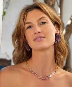 Mignonne Gavigan Orchid Stud Earrings Purple WHAT'S HOT