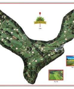 Vintage Golf Course Maps Merion Father's Day
