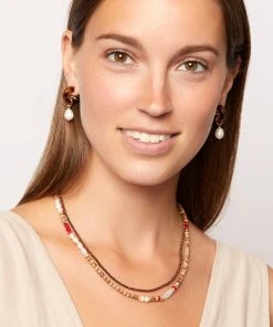 Mignonne Gavigan Kayle Huggie Hoop Earrings Brown