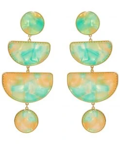 Mignonne Gavigan WHAT'S HOT Gabriella Drop Earrings Green Yellow