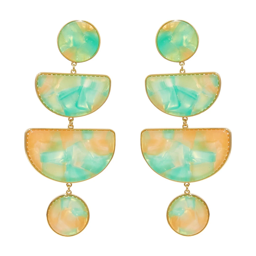 Mignonne Gavigan WHAT'S HOT Gabriella Drop Earrings Green Yellow 3 Mignonne Gavigan WHAT'S HOT Gabriella Drop Earrings Green Yellow