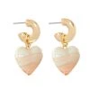 Mignonne Gavigan Heart Drop Hoop Earrings Gold WHAT'S HOT