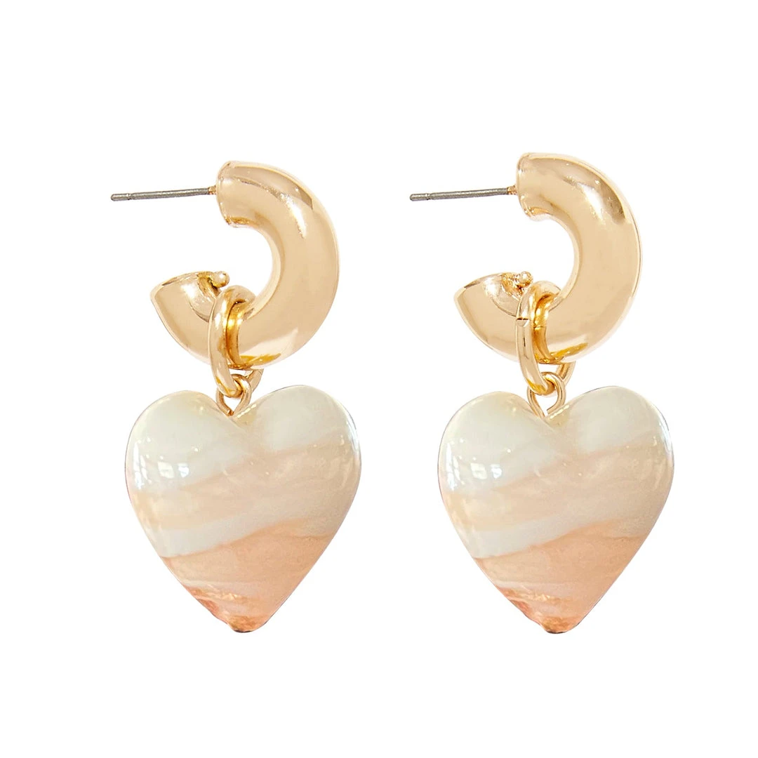 Mignonne Gavigan Heart Drop Hoop Earrings Gold WHAT'S HOT 3 Mignonne Gavigan Heart Drop Hoop Earrings Gold WHAT'S HOT