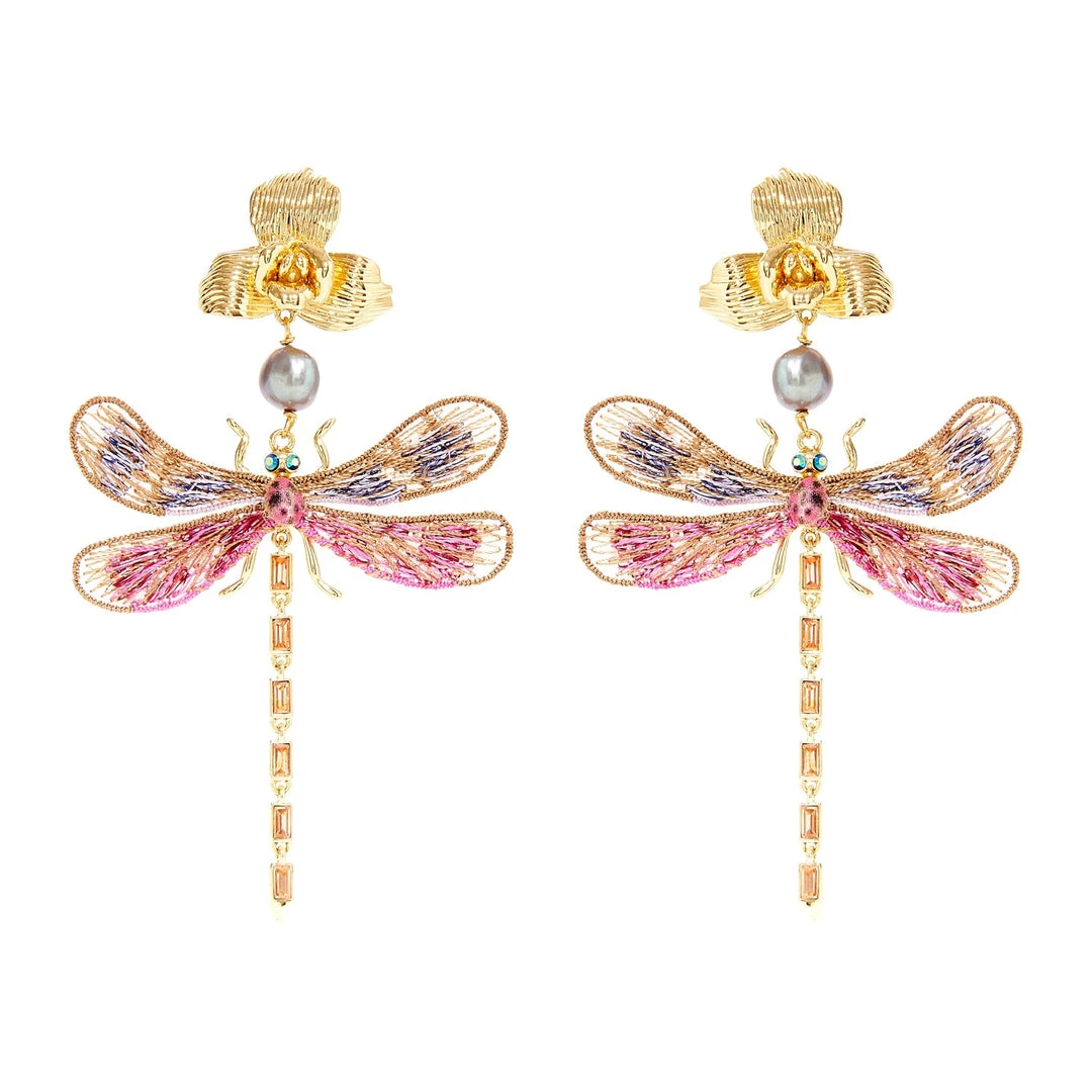 Mignonne Gavigan Lux Dragonfly Earrings Pink WHAT'S HOT 3 Mignonne Gavigan Lux Dragonfly Earrings Pink WHAT'S HOT