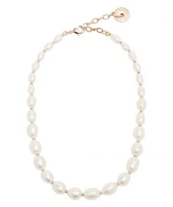 Mignonne Gavigan Maj Pearl Necklace Pink White WHAT'S HOT