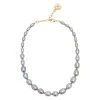 Mignonne Gavigan Maj Pearl Necklace Green Grey