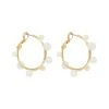 Mignonne Gavigan Mini Isla Pearl Hoop Earrings Light Blue WHAT'S HOT