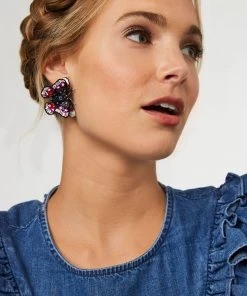 Mignonne Gavigan Butterfly Stud Earrings Pink Blue WHAT'S HOT